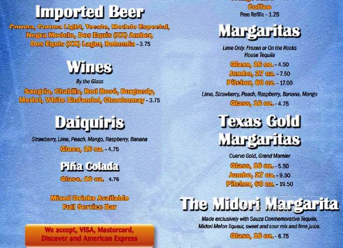 Zapata's Grill - Hartsville, SC menu_pic
