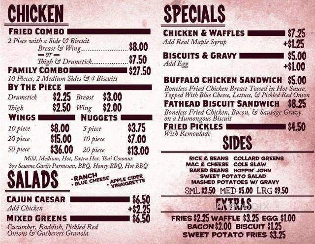 The Flying Chicken - Troy, NY menu_pic