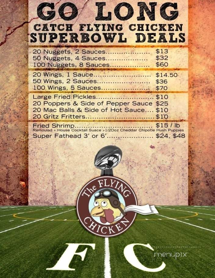 The Flying Chicken - Troy, NY menu_pic