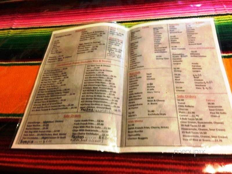 Las Maria's - Winslow, AZ menu_pic