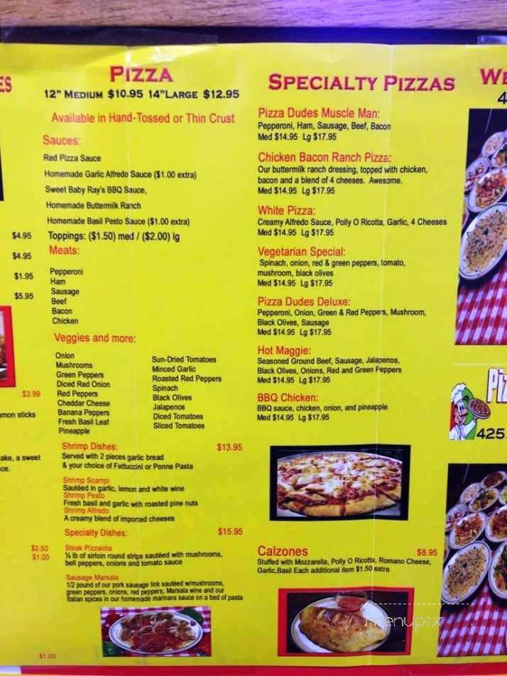 Pizza Dudes - Renton, WA menu_pic