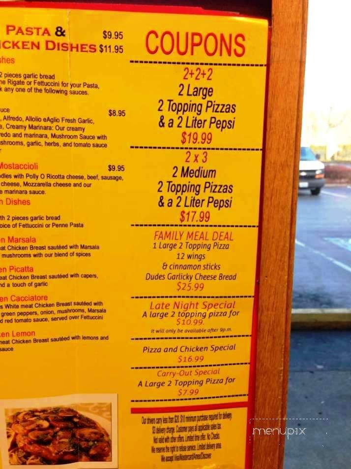 Pizza Dudes - Renton, WA menu_pic