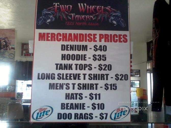 Two Wheels Tavern - Pocatello, ID menu_pic