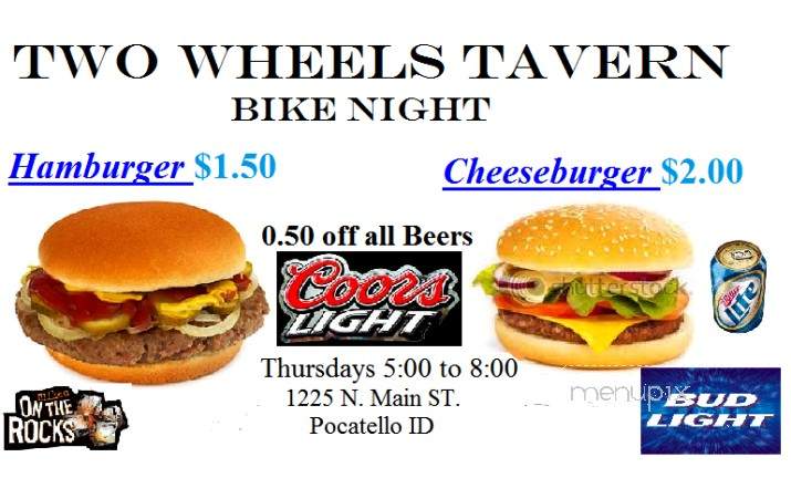 Two Wheels Tavern - Pocatello, ID menu_pic