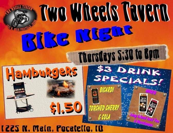 Two Wheels Tavern - Pocatello, ID menu_pic