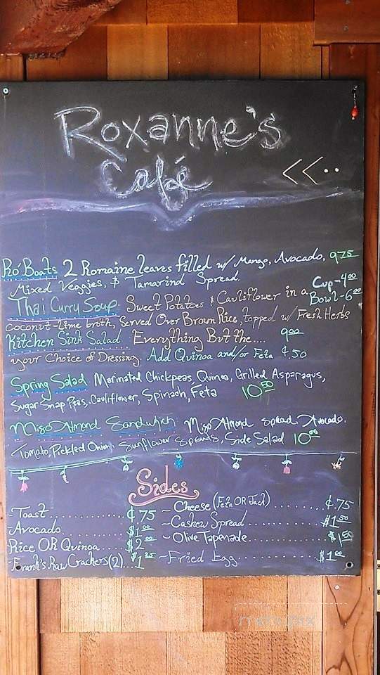 Roxanne's Cafe - San Luis Obispo, CA menu_pic
