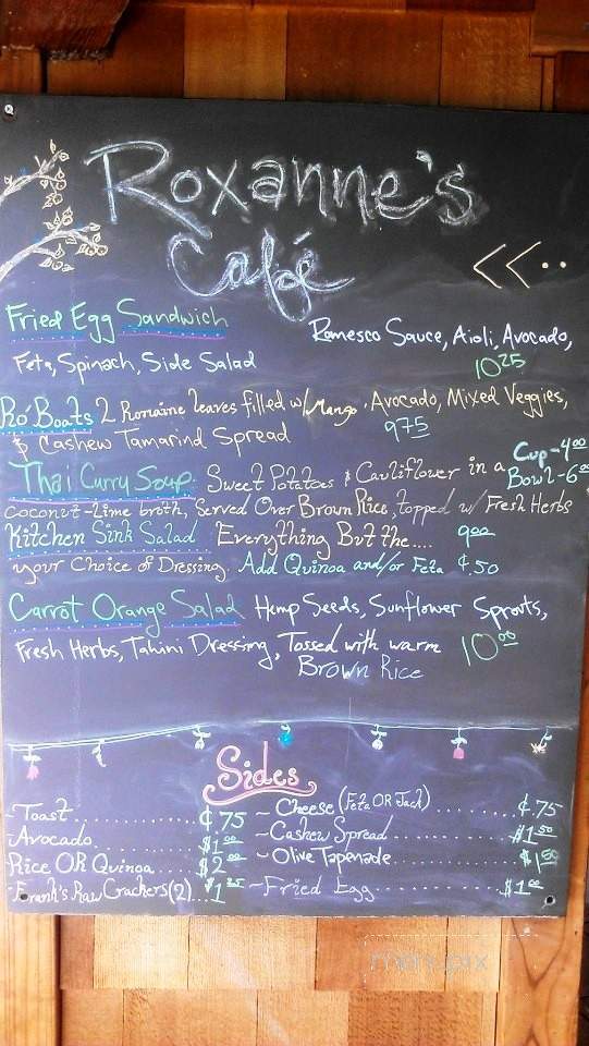 Roxanne's Cafe - San Luis Obispo, CA menu_pic
