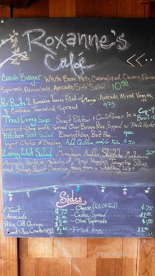 Roxanne's Cafe - San Luis Obispo, CA menu_pic