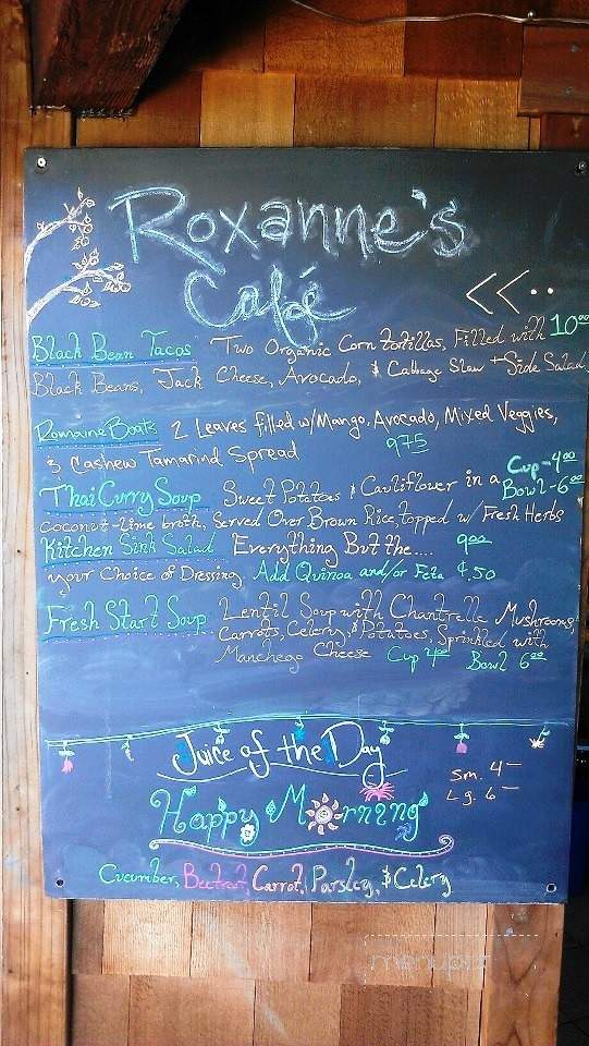 Roxanne's Cafe - San Luis Obispo, CA menu_pic