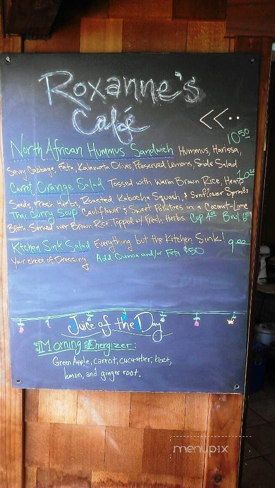 Roxanne's Cafe - San Luis Obispo, CA menu_pic
