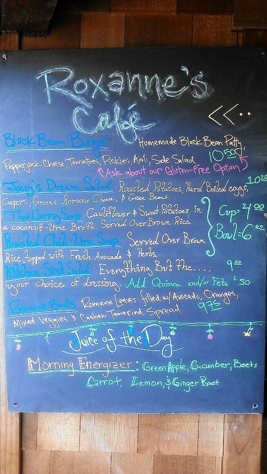 Roxanne's Cafe - San Luis Obispo, CA menu_pic