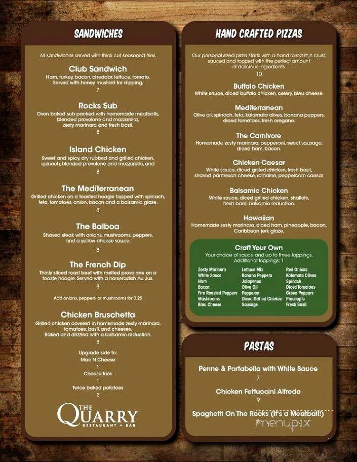 The Quarry - Greenville, NC menu_pic