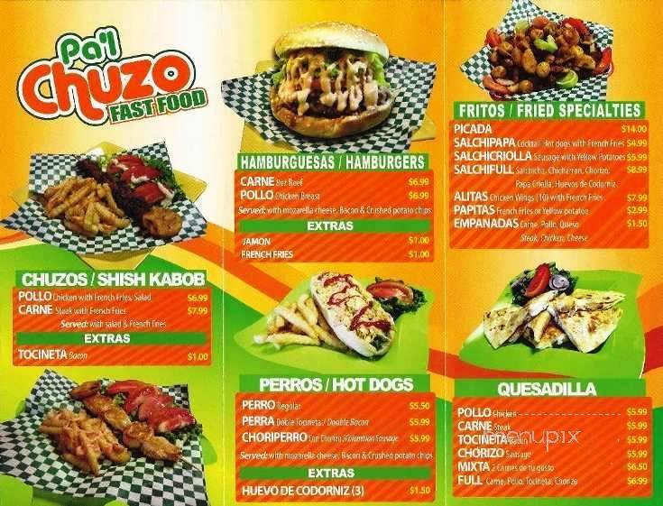Pa'l Chuzo Fast Food - Pembroke Pines, FL menu_pic