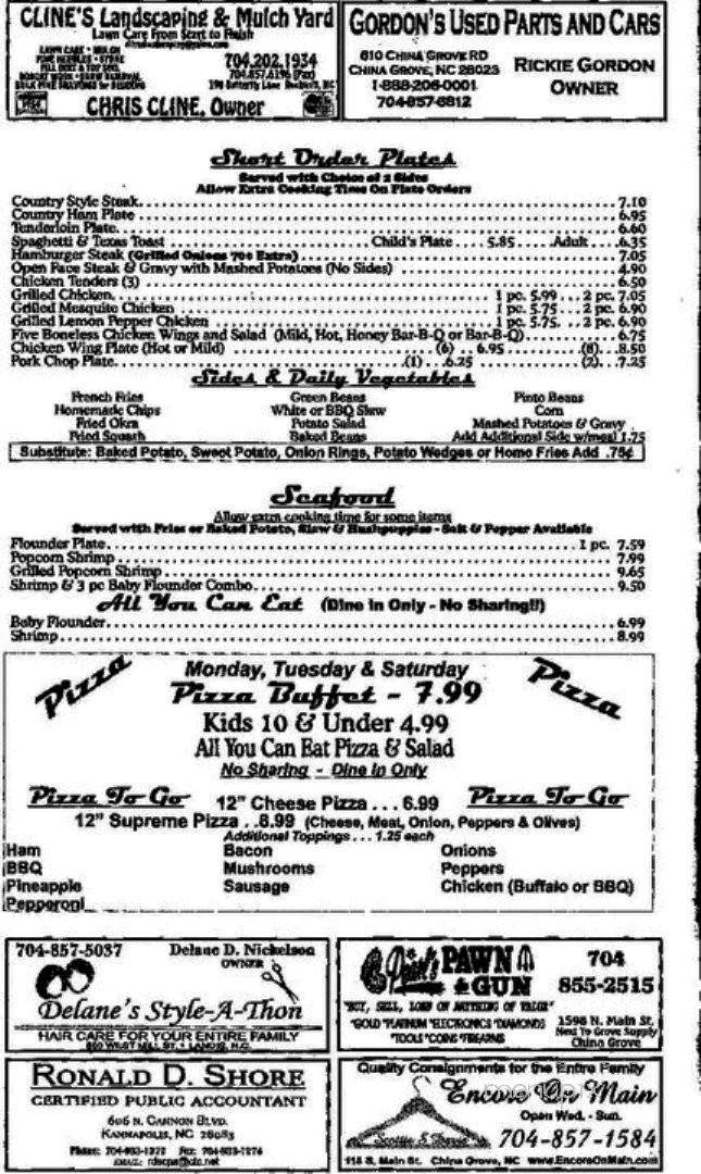 Porky's II - Landis, NC menu_pic