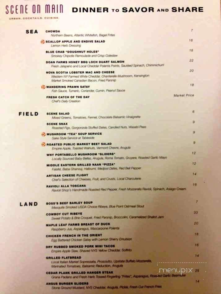 Scene on Main - Rochester, NY menu_pic