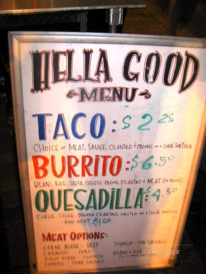 Hella Good Tacos - Portland, ME menu_pic