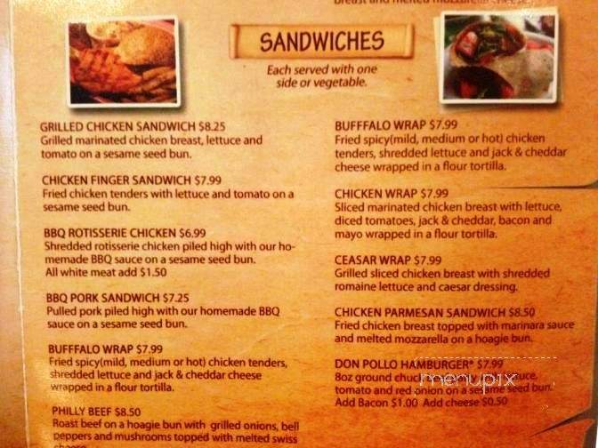 Don Pollo Country Cooking - Dahlonega, GA menu_pic