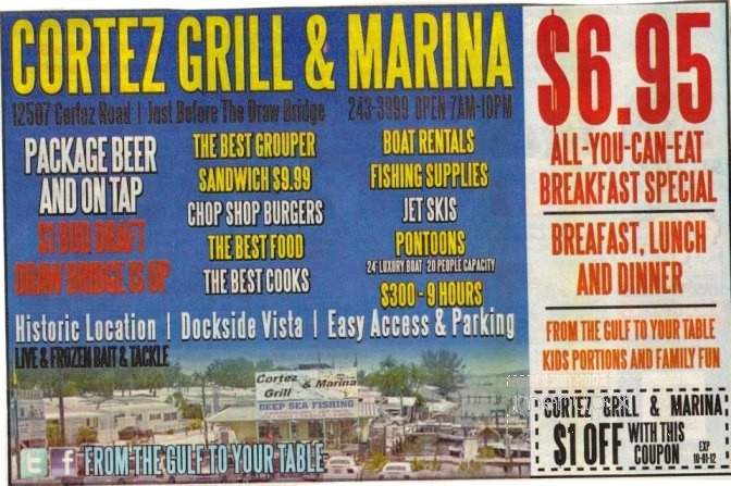 Cortez Grill and Marina - Cortez, FL menu_pic