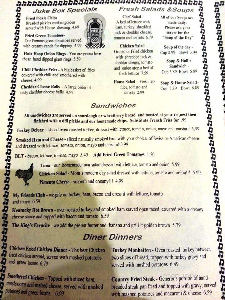 My Friends Place - Greenville, KY menu_pic