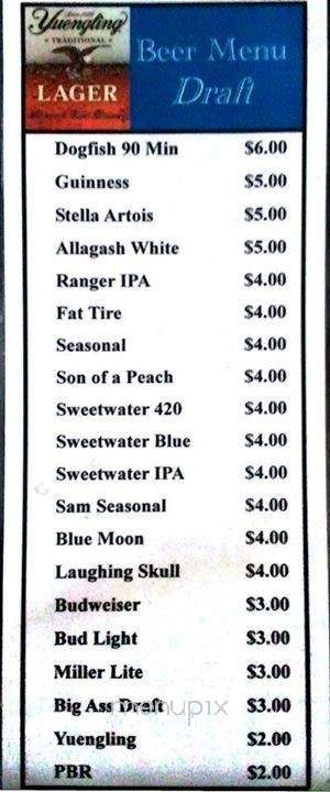 Castaways Grille - Charleston, SC menu_pic