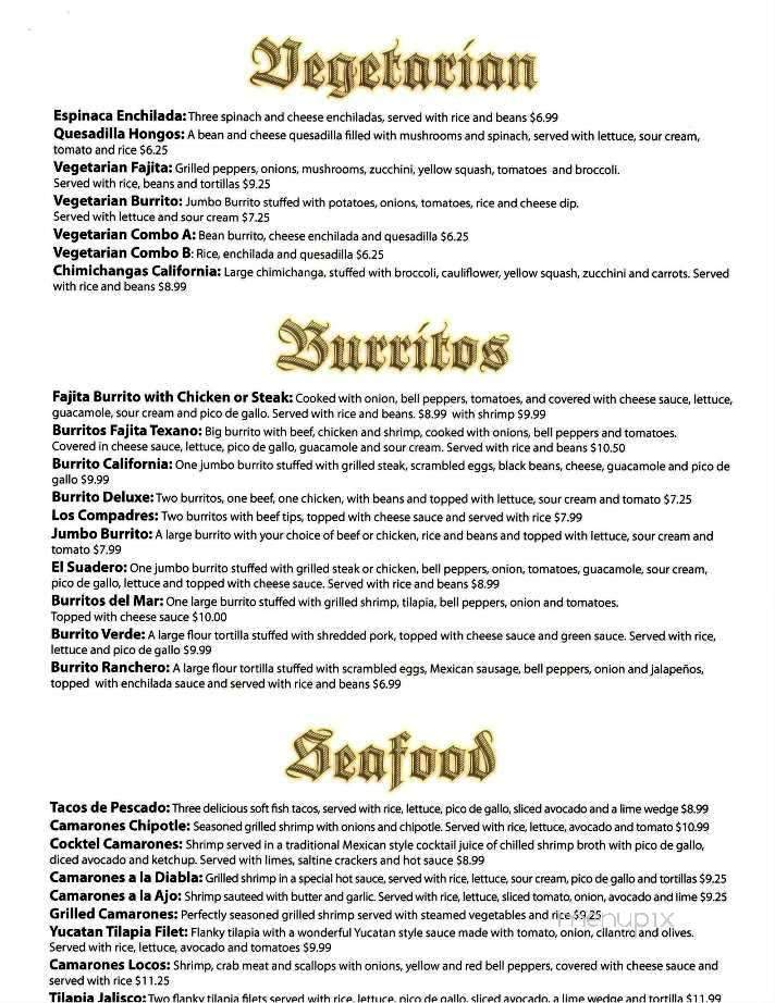 El Dorado - Princeton, WV menu_pic