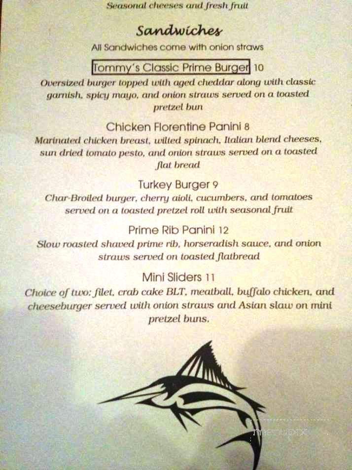 Tommy B's - Valparaiso, IN menu_pic