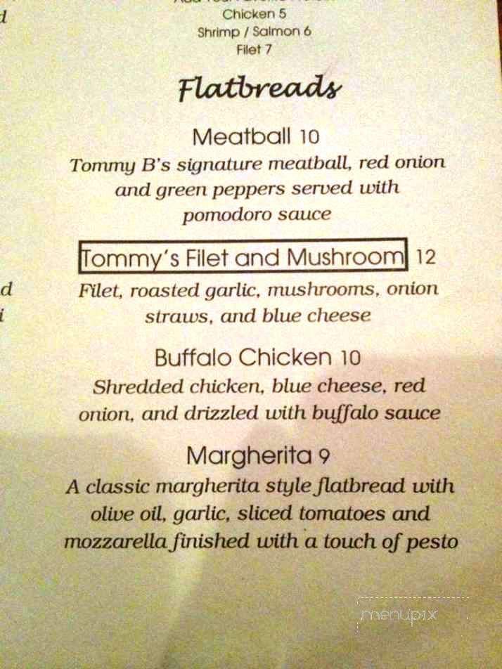 Tommy B's - Valparaiso, IN menu_pic