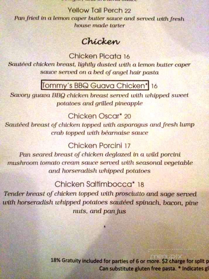 Tommy B's - Valparaiso, IN menu_pic