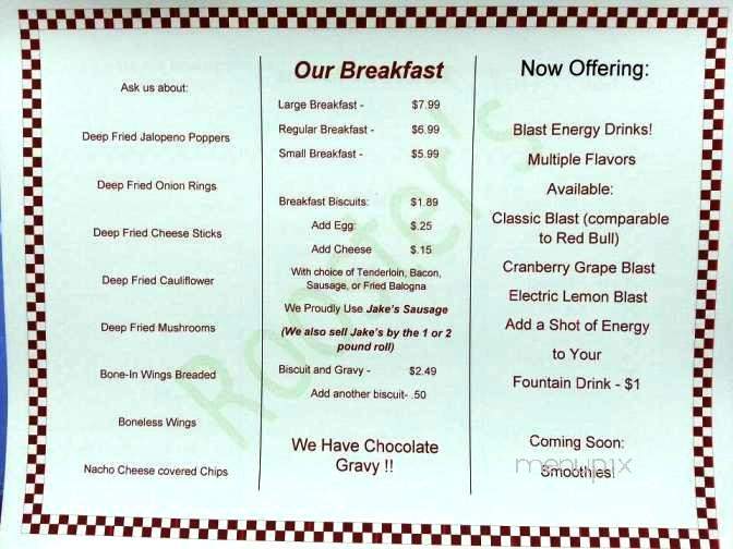 Rooster's Grill - Liberty, KY menu_pic