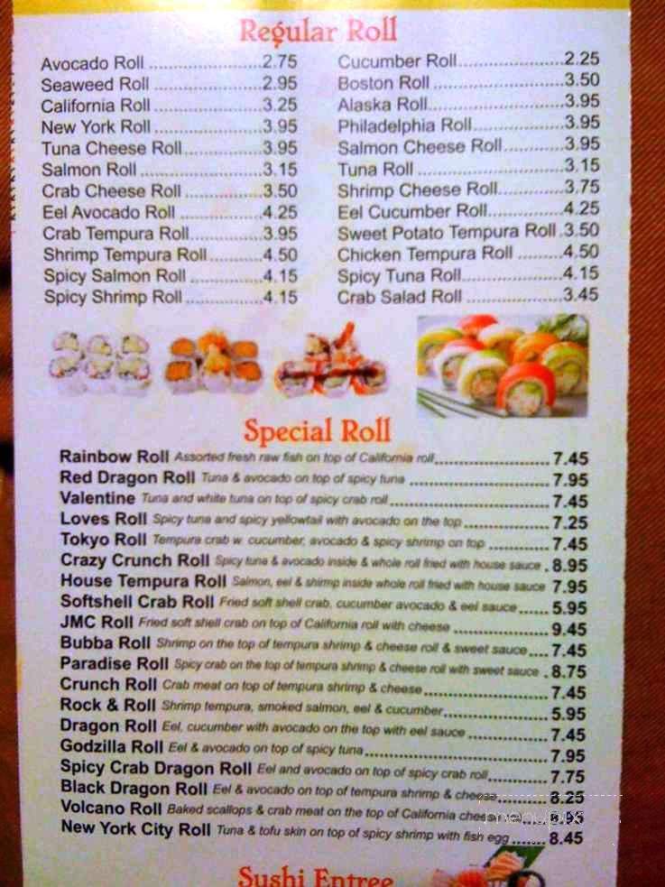 Mr. Hibachi - Kingstree, SC menu_pic
