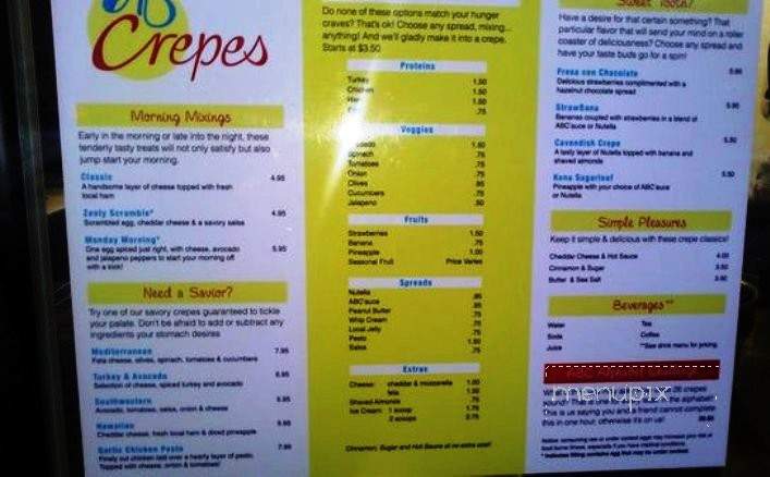 AB Crepes - Bellingham, WA menu_pic