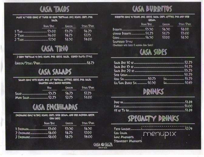 Casa Salza - Spanish Fork, UT menu_pic