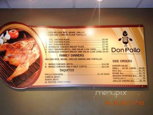 Don Pollo - Poway, CA menu_pic