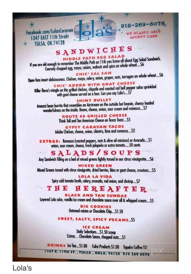 Lola's Gypsy Caravan Trailer - Tulsa, OK menu_pic