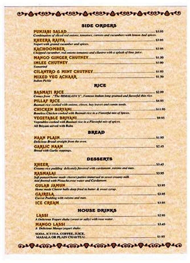 Karma Indian Restaurant - Bishop, CA menu_pic