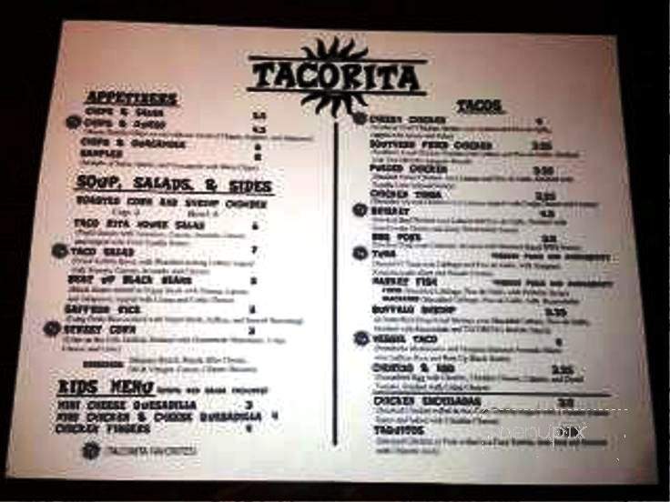 Tacorita - Auburn, AL menu_pic