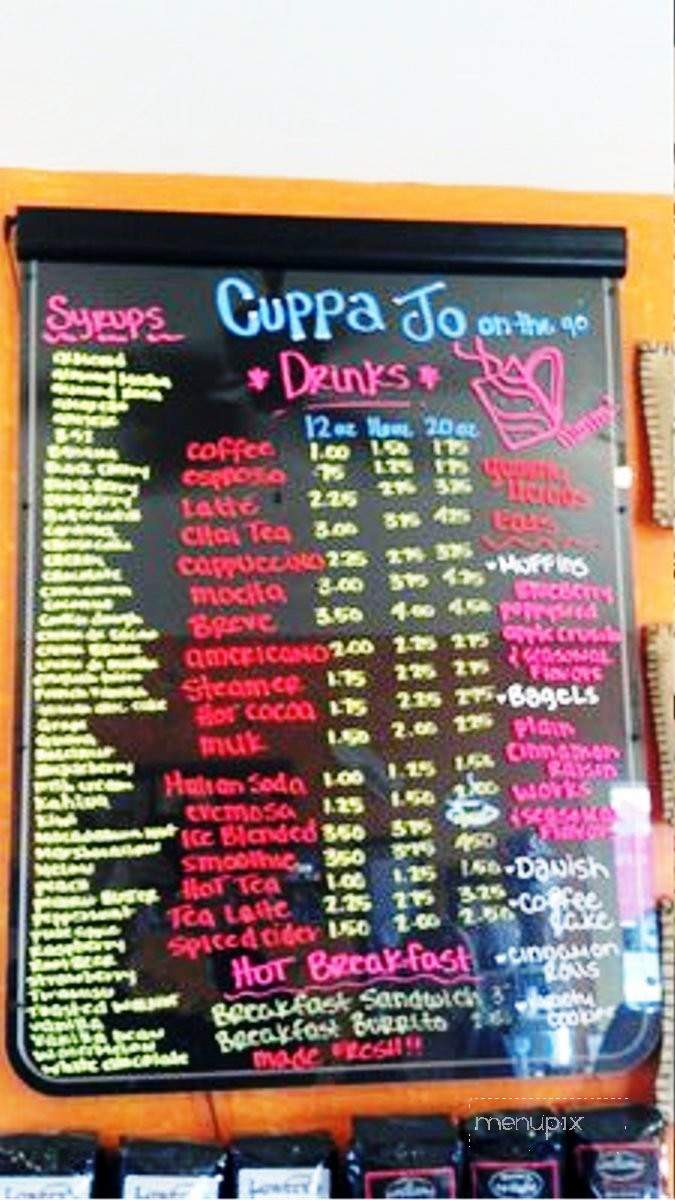 Cuppa Jo on the Go - Belgrade, Mt menu_pic