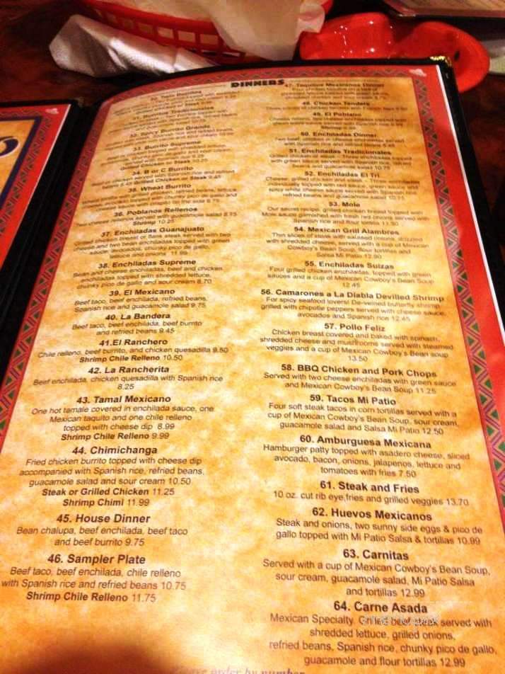 Mi Patio - Slidell, LA menu_pic