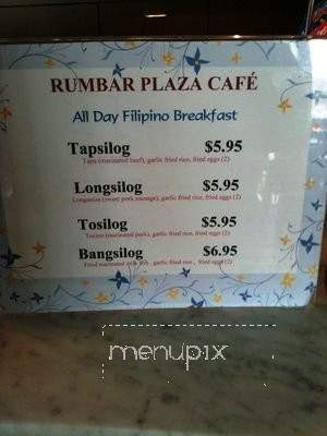 Rumbar Cafe - Renton, WA menu_pic