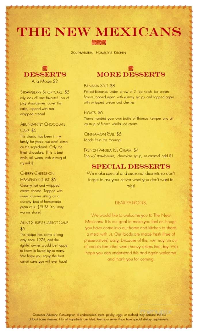 The New Mexicans - Everett, WA menu_pic