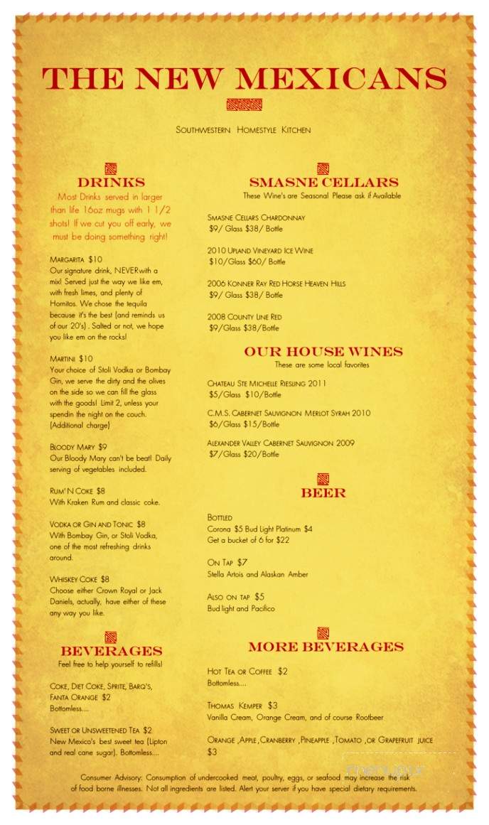 The New Mexicans - Everett, WA menu_pic