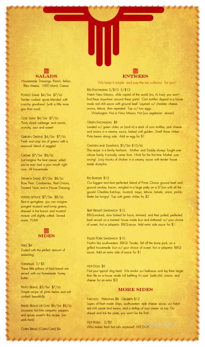The New Mexicans - Everett, WA menu_pic