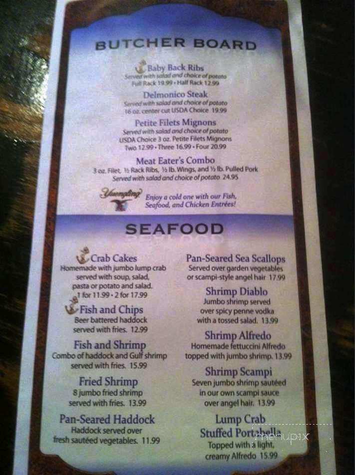 Waters Edge Pub - Beaver, PA menu_pic
