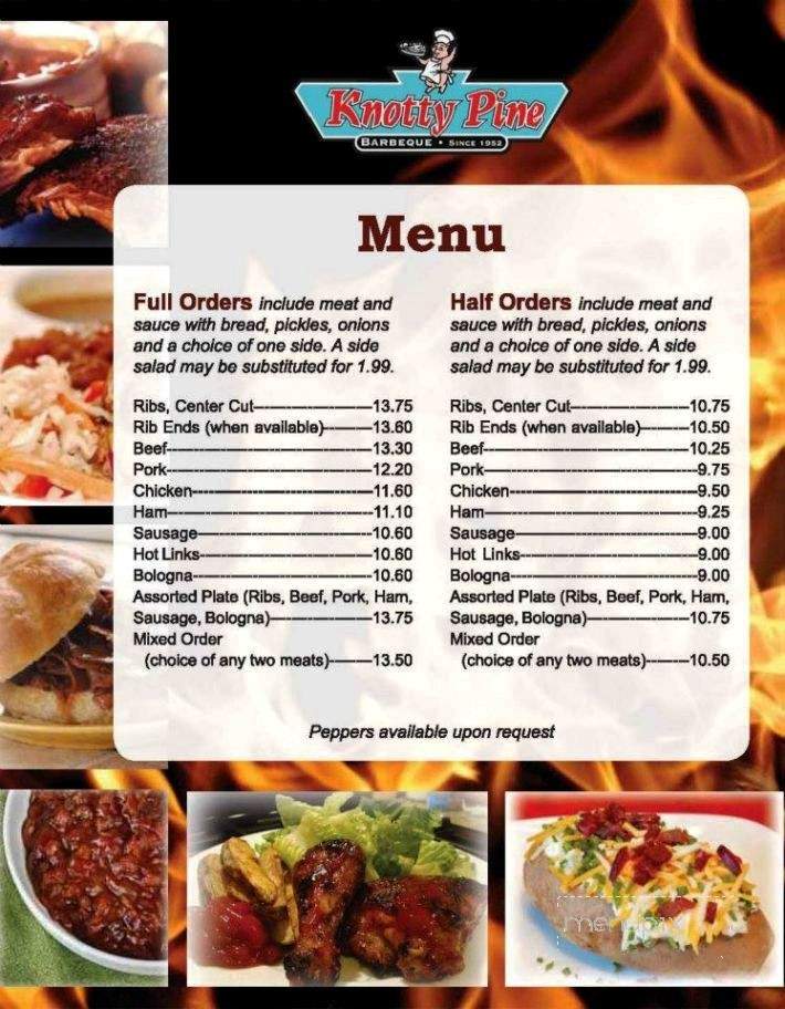 Knotty Pine BBQ - Broken Arrow, OK menu_pic