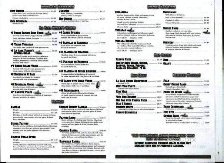 La Casa Ferrerio - Muskegon, MI menu_pic
