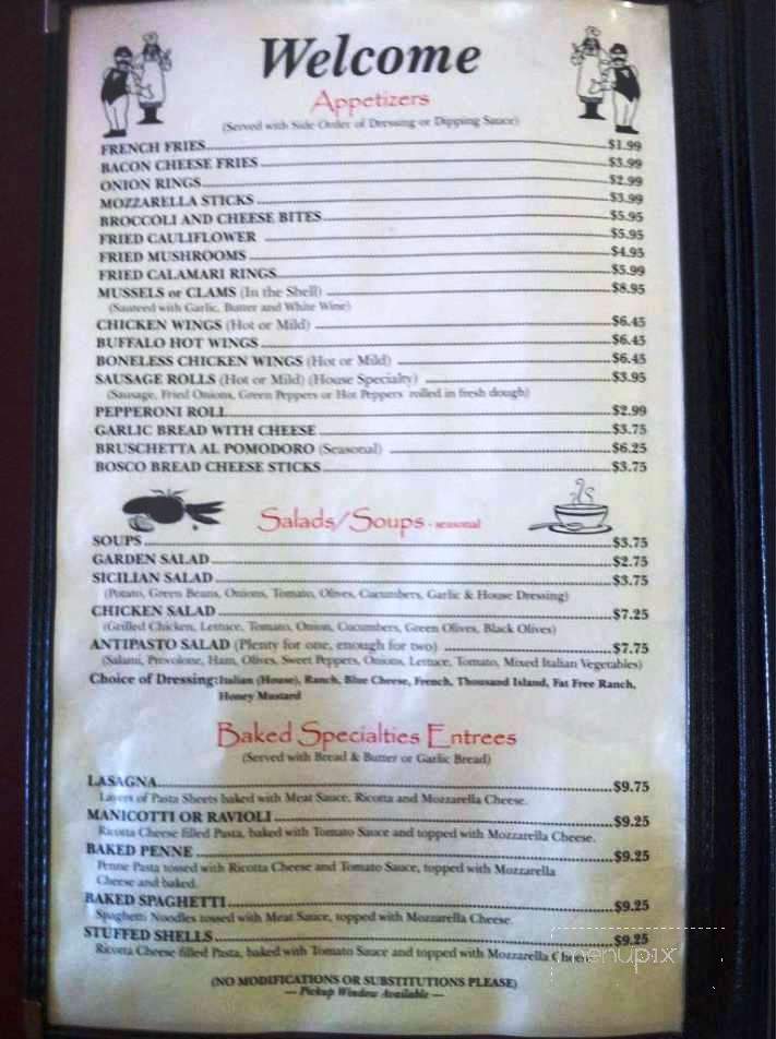 Padrino's Ristorante Italiana - Beckley, WV menu_pic