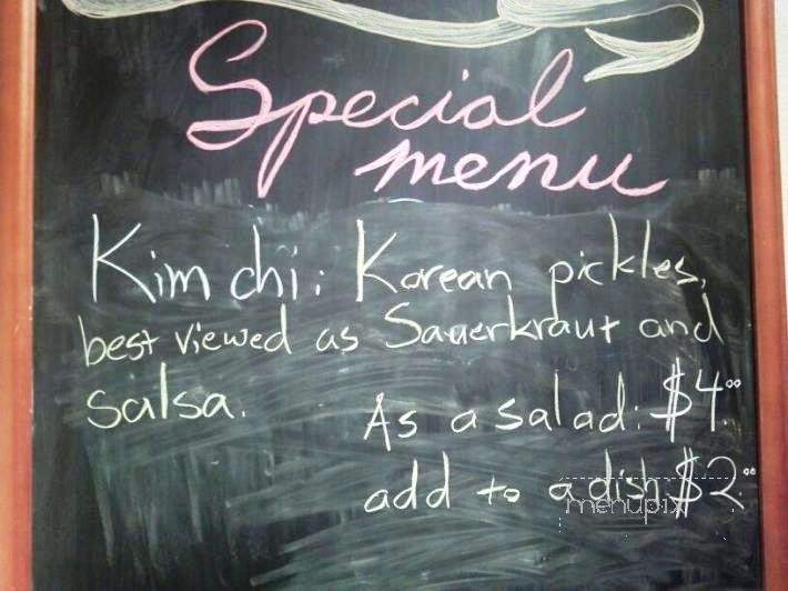 Kusaka - Mineral Point, WI menu_pic
