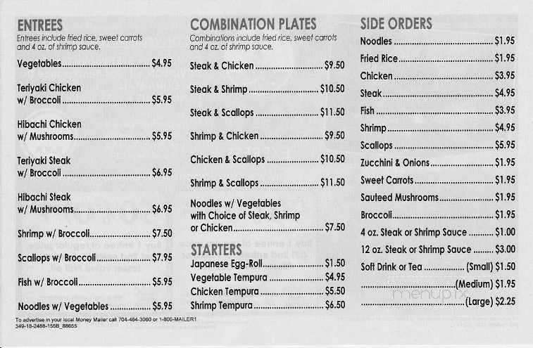 Sogo Express - Concord, NC menu_pic
