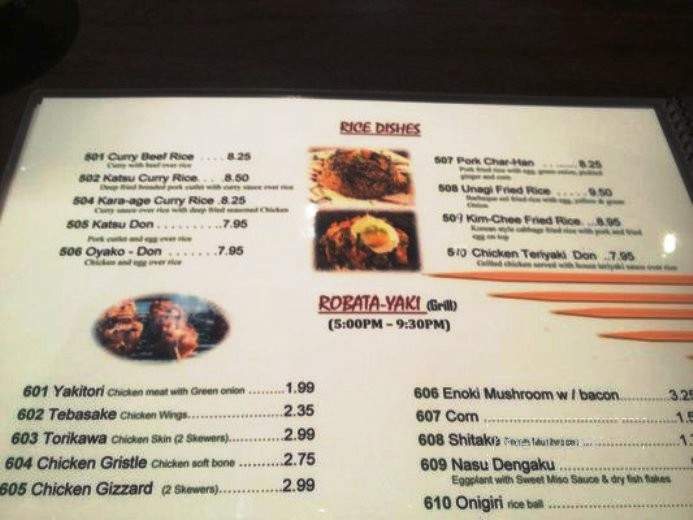 Ramen Taro - Foster City, CA menu_pic