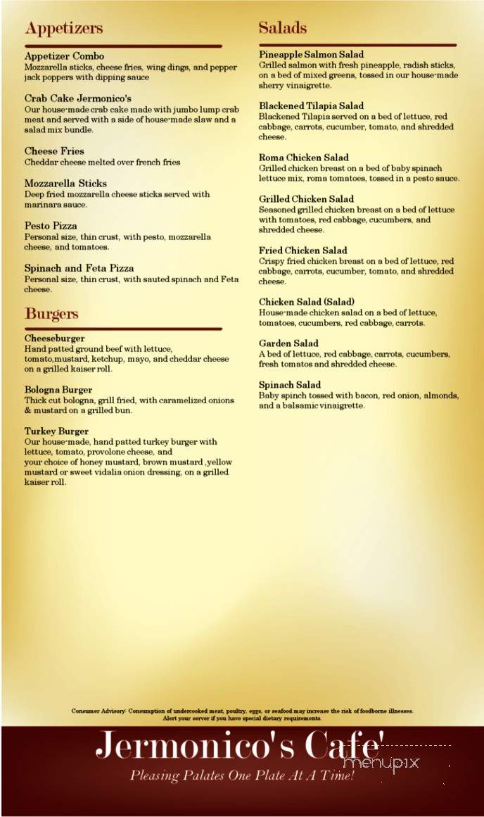 Jermonico's Cafe - Weldon, NC menu_pic